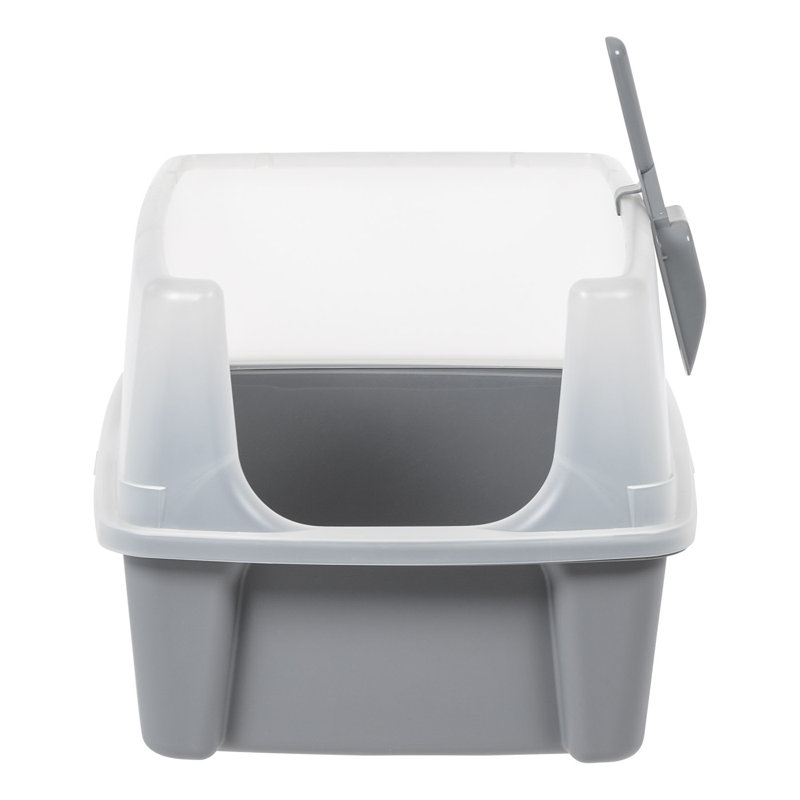 IRIS USA Inc. Open Top Cat Litter Box with Scoop Wayfair